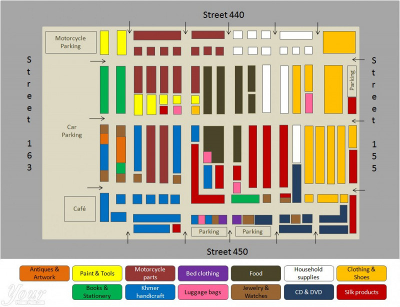 の画像 半日:プノンペン市内2大マーケット巡り (セントラルマーケット&ロシアンマーケット、ファクトリーアウトレット付き) #2